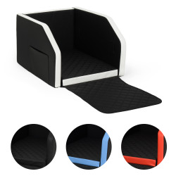 Transporteur de voiture pour le chien - lit de coffre avec matelas 55x70 cm et ceinture de sécurité